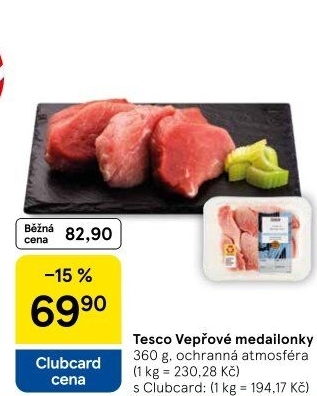 Medailonky vepřové Tesco