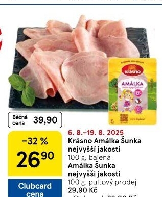 Šunka Amálka nejvyšší jakosti Krásno
