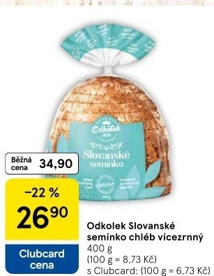 Chléb vícezrnný Slovanské semínko Odkolek