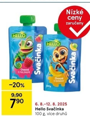 Ovocná kapsička Svačinka Hello