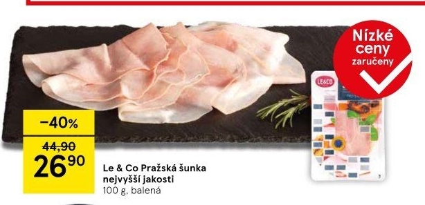 Šunka pražská nejvyšší jakosti LE&amp