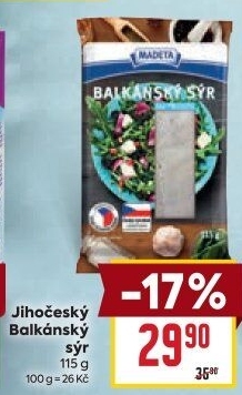 Balkánský sýr Madeta