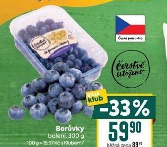 Borůvky Čerstvě utrženo