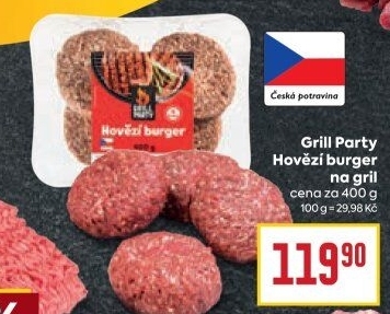 Hovězí burger Grill Party