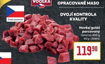 Hovězí maso na guláš Vocílka