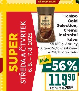 Instantní káva Crema Tchibo Gold Selection