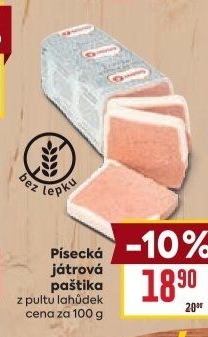 Paštika játrová písecká Maso uzeniny Písek