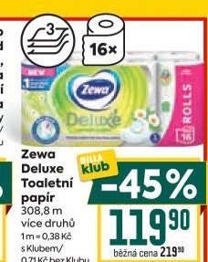 Toaletní papír 3vrstvý Deluxe Zewa