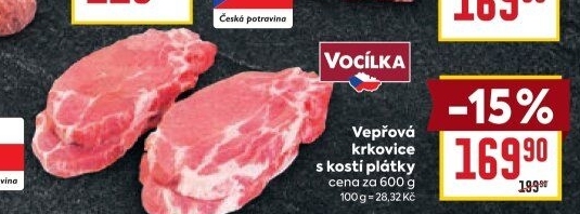 Vepřová krkovice s kostí Vocílka