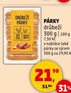 Párky drůbeží