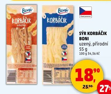 Sýr Korbáčky Boni