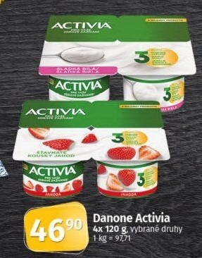 Bílý jogurt Activia Danone