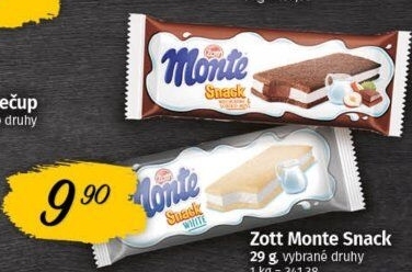 Dezert mléčný Monte Snack Zott