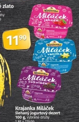 Jogurtový dezert Miláček Krajanka