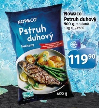 Pstruh duhový kuchaný mražený Nowaco