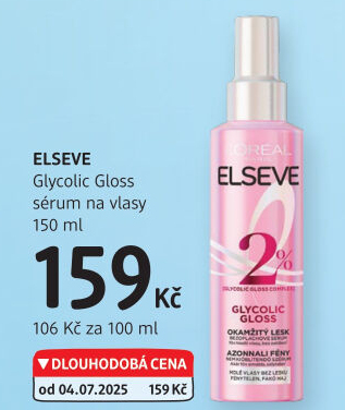 Bezoplachové sérum na vlasy Glycolic Gloss Elséve L'
