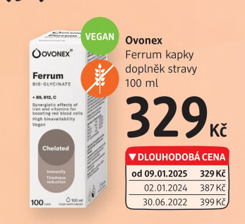 Doplněk stravy kapky Ferrum Ovonex