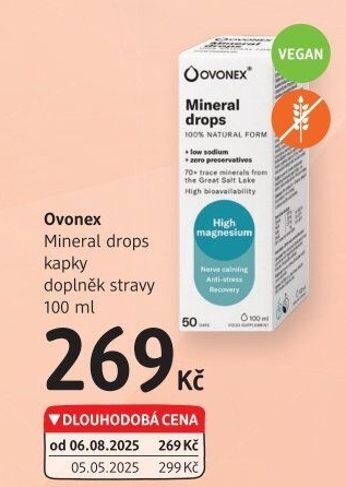 Doplněk stravy kapky Mineral drops Ovonex