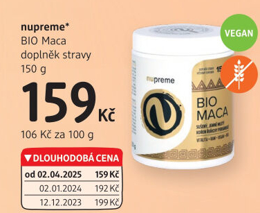 Doplněk stravy Maca bio Nupreme