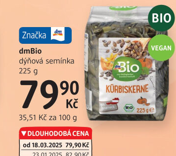 Dýňová semínka dm Bio