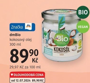 Kokosový olej dm Bio