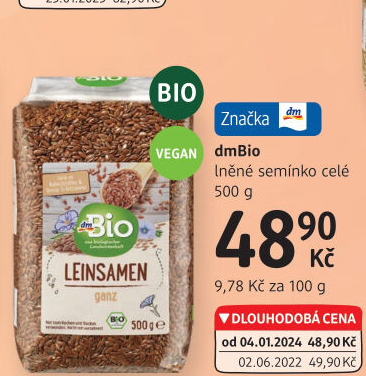 Lněná semínka dm Bio