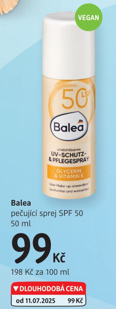 Pečující sprej SPF 50 Balea