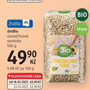 Slunečnicová semínka dm Bio
