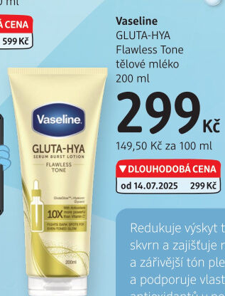 Tělové mléko Gluta - Hya Vaseline