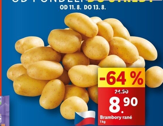 Brambory konzumní rané