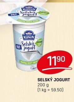 Bílý jogurt selský Mlékárna Kunín