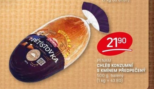 Chléb konzumní kmínový Penam