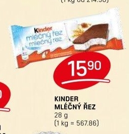 Řez mléčný Kinder
