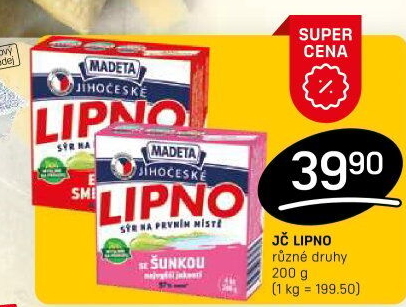 Tavený sýr Jihočeské Lipno Madeta