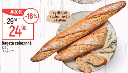 Bageta celozrnná