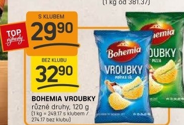 Chipsy Vroubky Bohemia Chips