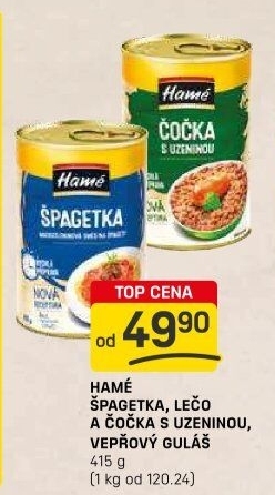 Hotová jídla Hamé - konzerva