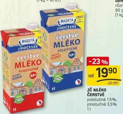Mléko Jihočeské Madeta