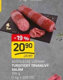 Salám turistický Kostelecké uzeniny