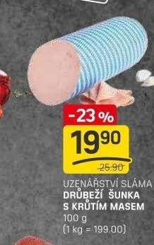 Šunka drůbeží s krůtím masem Sláma