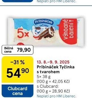 Dezert tyčinka Pribináček