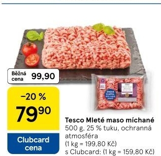 Mleté maso mix Tesco