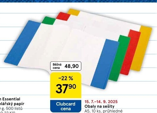 Obaly na sešity A5