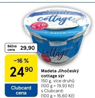 Sýr Cottage Jihočeský Madeta