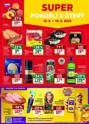 akční leták BILLA 13.8.2025-19.8.2025