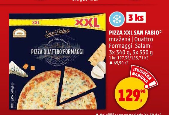 Pizza mražená San Fabio