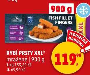 Rybí prsty nemleté mražené Family Fish