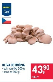 Hlíva ústřičná Metro Chef
