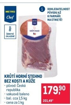 Krůtí stehno bez kosti Metro Chef