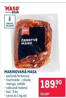 Marinovaná masa MASO Made by makro